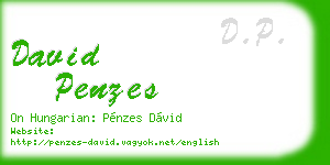 david penzes business card