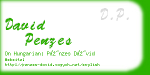 david penzes business card